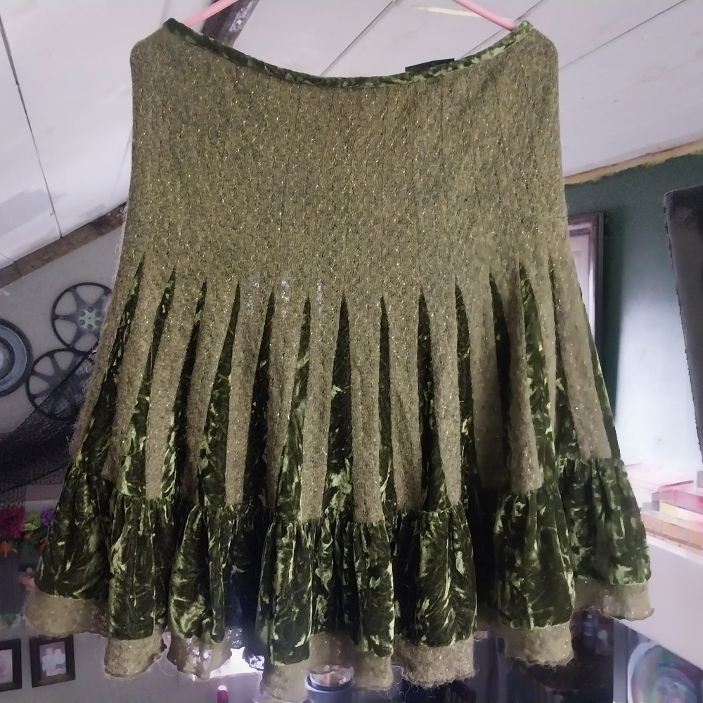 Olive green skirt